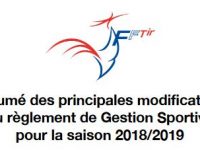 Résumé des principales  modifications RGS pour la saison 2018/2019